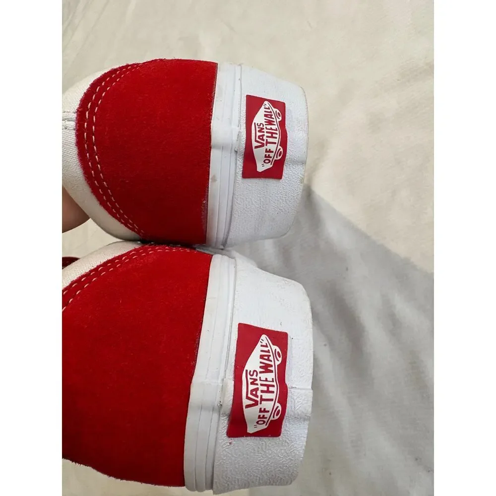 Vans Old Skool Lightning Bolt Red True White Sneaker Size Mens 8.5 Womens 10